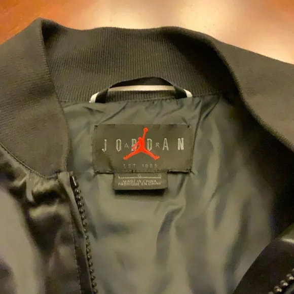 Jordan Black and Red Bomber Varsity Jacket - Picture 3 of 8